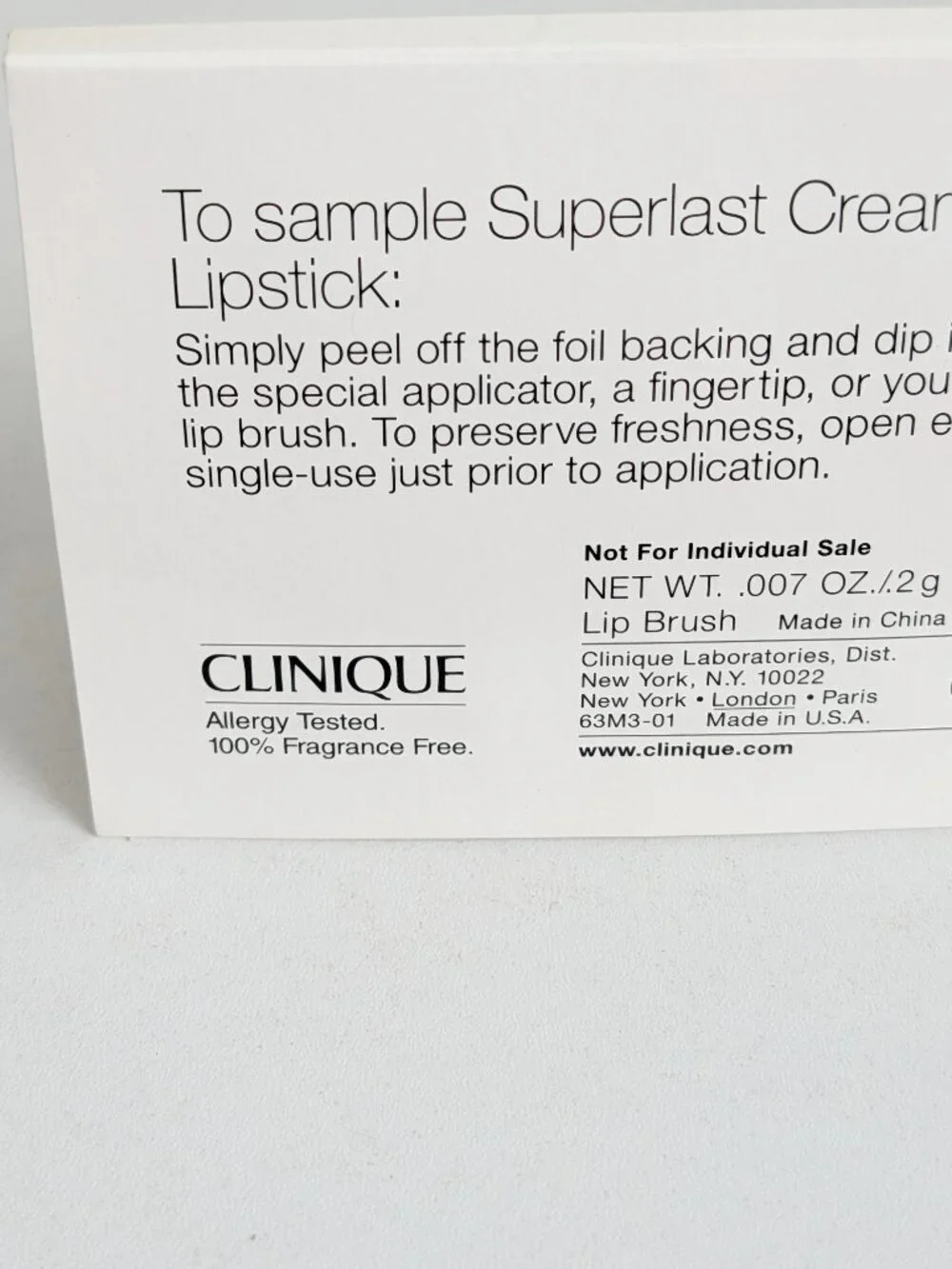 Clinique Superlast Cream Lipstick Plum Raisin & Lullaby Samples Discontinued